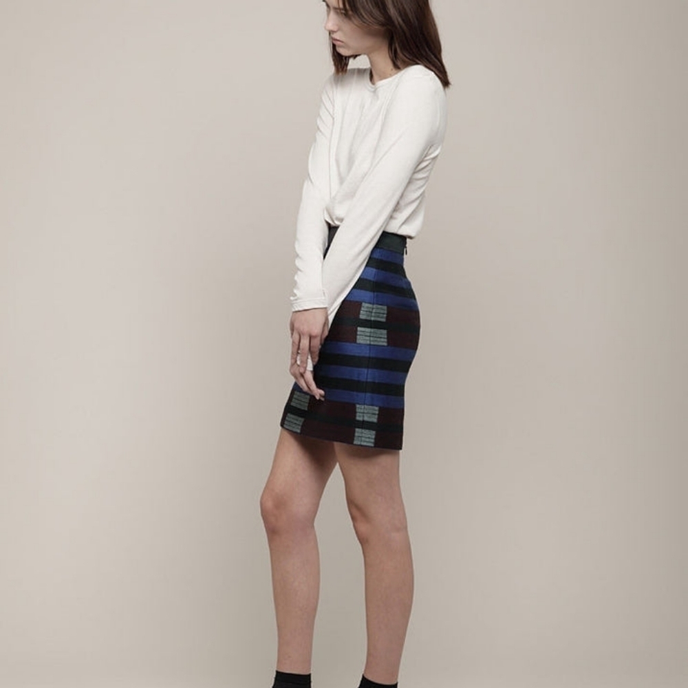 Proenza Schouler Geometric Striped Mini Pencil Skirt 8 - Picture 3 of 8